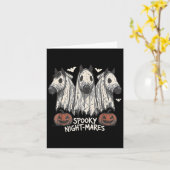 Carte Soky Night-Jes Halloween Horse Ghost Funny Soky (Fleur jaune)