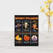 Carte Soky Syllables Teacher Funny Halloween Educational (Fleur jaune)