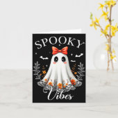 Carte Soky Vibes Ghost Retro Groovy Halloween Women Girl (Fleur jaune)