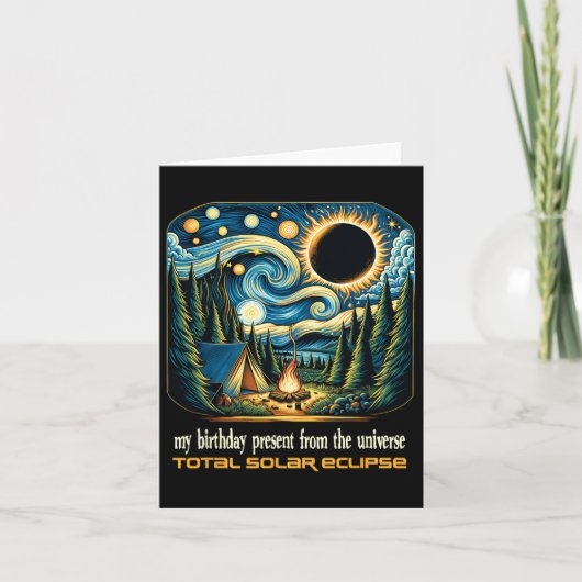 Carte Solaire Éclipse Mon Anniversaire Présenté Par Les (Devant)