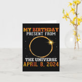 Carte Solaire Éclipse Mon Anniversaire Présenté Par Les  (Fleur jaune)