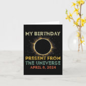 Carte Solar Eclipse 2024 Anniversaire présent 4.8.24 Tot (Fleur jaune)