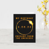 Carte Solar Eclipse 2024 Anniversaire présent 4.8.24 Tot (Fleur jaune)