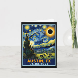 Carte Solar Eclipse 2024 Austin Texas Van Gogh Starry Ni