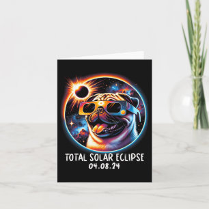 Carte Solar Eclipse Carlin Porter des lunettes Animaux d