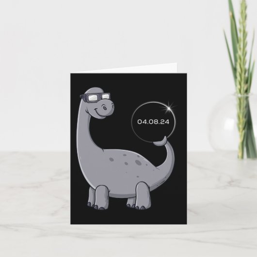 Carte Solar Eclipse Dino 04.08.2024 Fun Toddler Boys Gir (Devant)