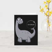 Carte Solar Eclipse Dino 04.08.2024 Fun Toddler Boys Gir (Fleur jaune)