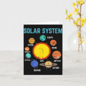 Carte Solar System Sun Planets Galaxy Astronomy Men Wome (Fleur jaune)