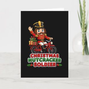 Carte Soldat Casse-Noisette de Noël à Vélo