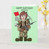 Carte Soldat féminin (Fleur jaune)