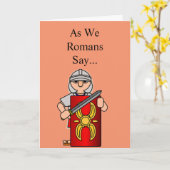 Carte Soldat romain : Obtenez bien bientôt (Fleur jaune)