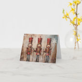 Carte Soldat vintage Nutcracker (Fleur jaune)
