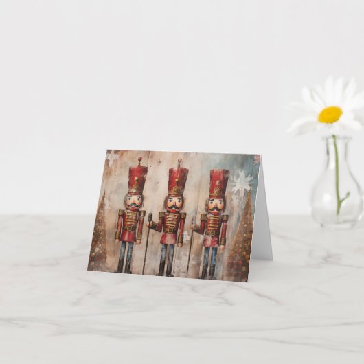 Carte Soldat vintage Nutcracker (Petite plante)