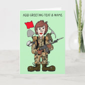 Carte Soldate heureuse (Devant)