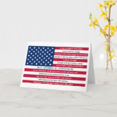 Carte Soldats prier USA Drapeau américain Militaire (Fleur jaune)
