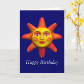 Carte Soleil - Anniversaire (Fleur jaune)