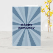 Carte Soleil bleu (Fleur jaune)