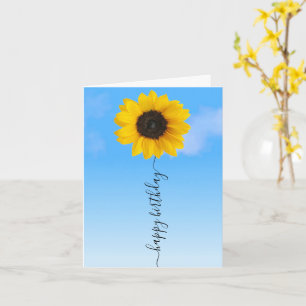 Carte Soleil brillant et Ciel bleu Salutation d'annivers