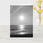 Carte Soleil Brillant sur la Mer (Fleur jaune)