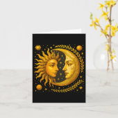 Carte Soleil Céleste Et Lune (Fleur jaune)