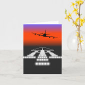 Carte Soleil d'approche de l'avion aux feux de piste Avi (Fleur jaune)