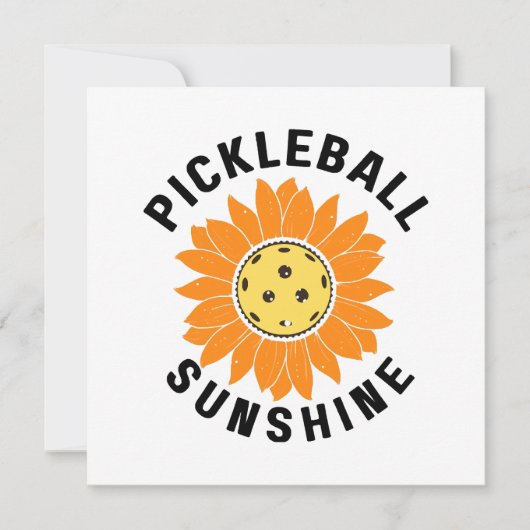 Carte Soleil de Pickleball (Devant)