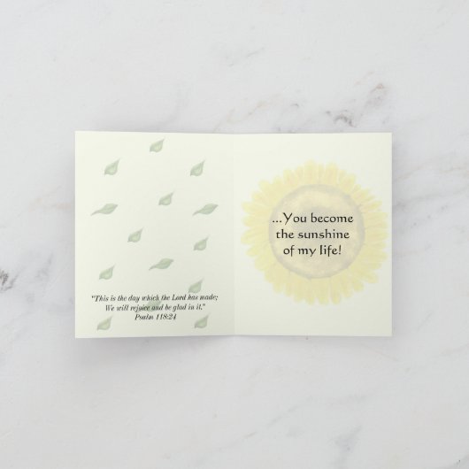 Carte Soleil de tournesol (Intérieur)