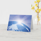 Carte Soleil derrière la Terre (Fleur jaune)