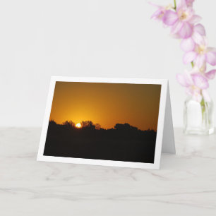 Carte Soleil d'or Silhouette Paysage