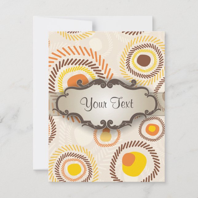 Carte Soleil doré avec plaque (Devant)