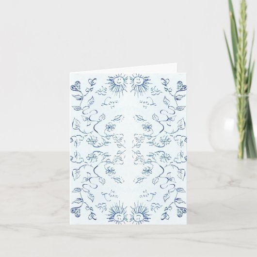 Carte Soleil Et Fleurs (Devant)