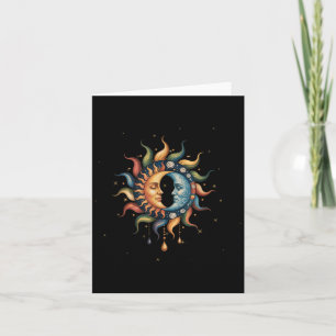 Carte Soleil Et Lune Céleste Boho Mystique Hippie 90s _2