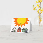 Carte Soleil et Maisons (Fleur jaune)