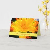 Carte Soleil Jour Joyeux Fleurs Lys Message Personnalisé (Fleur jaune)