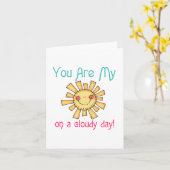 Carte Soleil le jour nuageux (Fleur jaune)