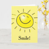 Carte Soleil Sourire pour la fête des mères (Fleur jaune)