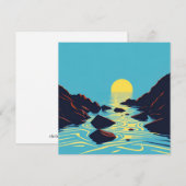 Carte Soleil sur l'eau (Devant / Derrière)