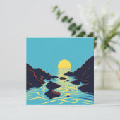 Carte Soleil sur l'eau (Debout devant)