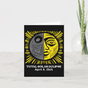 Carte Soleil Total Solaire Eclipse 2024 Avril 8 Hommes F