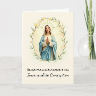 Carte Solennité de l'Immaculée Conception Bénédictions M