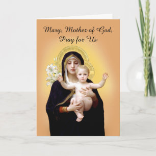 Carte Solennité de Marie, Mère de Dieu avec Jésus