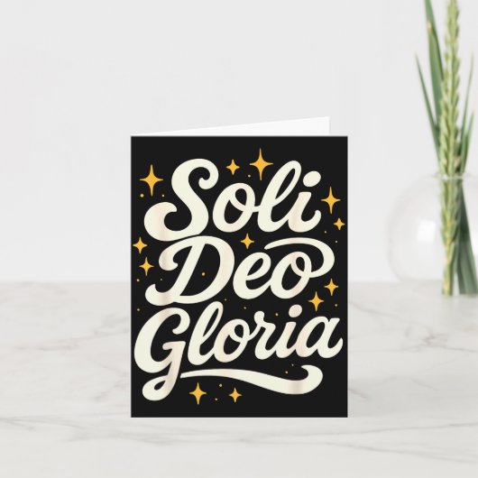 Carte Soli Deo Gloria Reformed Christian Theology Design (Devant)
