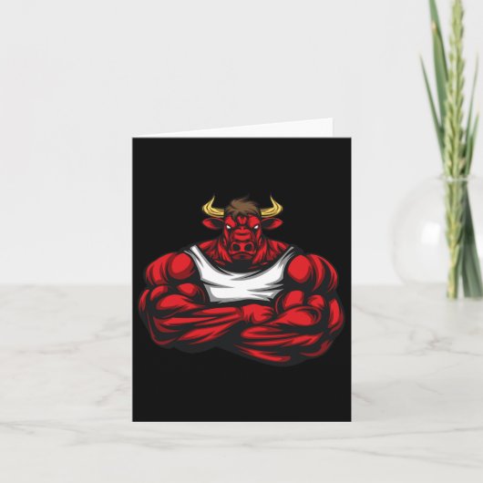 Carte Solide comme Bull Bodybuilding (Devant)