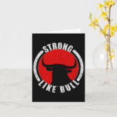 Carte Solide Comme Taureau Bodybuilding Et Power Lifting (Fleur jaune)