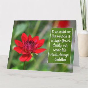 Carte Solitaire Red Dahlia Flower Wisley Motivation Car