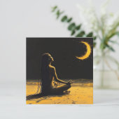 Carte Solitude dorée, affirmation de méditation au clair (Debout devant)