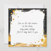 Carte Solitude dorée, affirmation de méditation au clair (Dos)
