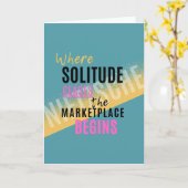 Carte Solitude Introspection Introvert Nietzsche quote (Fleur jaune)