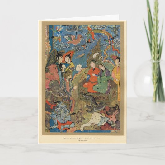 Carte Solomon et la reine de Sheba, XVIème siècle (Devant)