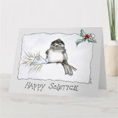 Carte Solstice Chickadee (Devant)